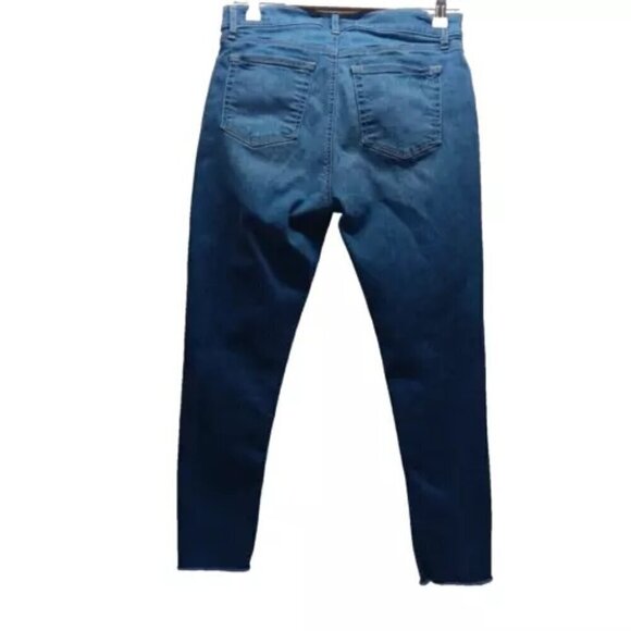 Loft Denim Womens Size 6/28 The Skinny Jean Ankle Length Raw Hem Light Blue EUC - Picture 7 of 9